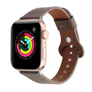 Genuine leather strap for Apple Watch Ultra 49mm 45mm 44m 42mm 41mm 40mm 38mm single loop shrink strap iwatch series 9 8 7 6 SE 5 4 3 2 1