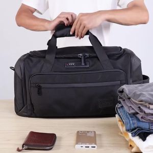 Large Capacity Travel Bag with Shoe Pocket Men Waterproof Gym Bag
