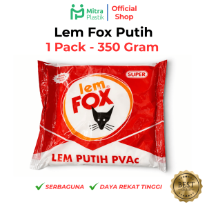 Lem Fox Putih 350g Lem Fox Super Lem Putih PVAc Lem Kayu Lem Plamur