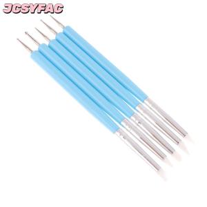 JCSYFAC 5 cái bộ thép không gỉ hai đầu điêu khắc polymer và gốm mềm Công cụ đất sét Silicone mô hình nghệ thuật Shaper công cụ