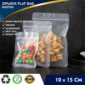 [10x15cm] 50 Pcs Plastik Klip Buram Flat I Sachet Buram Pouch I Plastik Ziplock I Kemasan Makanan  I Kemasan Aksesoris I Kemasan Sparepart