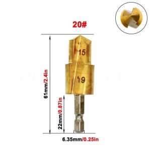 CLM ดอกสว่านแบบขั้นบันไดหกเหลี่ยมก้าน 1 ชิ้น 20/25/32มม. เครื่องมือเชื่อมต่อท่อน้ําไทเทเนียมเคลือบ  PPR Lifting Bit