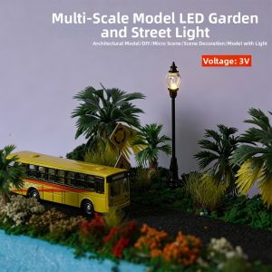 MUSASI Plastic Sand Table Model Streetlights 6 Styles White/Warm Light Railway Train Layout  DIY Park Light Model