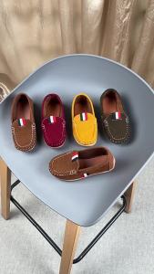 [Free Shipping] Childrens Girls Loafers Leather Shoes Slip-On Suede Loafers for Boys and Girls Baby Shoes Soft Sole Childrens Leather Shoes