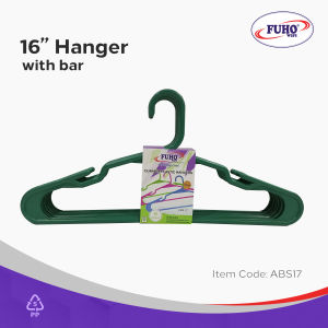 24 pcs FUHO 16" Plastic Laundry Hangers #ABS-17