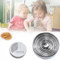 【12PCS 1"-4.4"】Metal Cookie Cutter Set, Round Cookie Cutters, Stainless Steel Circle Biscuit Pastry Cutters, Assorted Size Cookies-Cutter-12PCS/Set. 