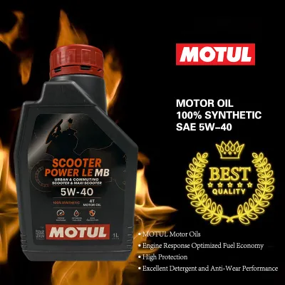 MOTUL 100% Synthetic 5W-40 （1L）Scooter Oil: High Protection for Extreme Riding Conditions