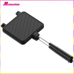 เครื่องทำแซนวิชร้อน Double Sided Flip Grill PAN Nonstick ทนอุณหภูมิสูงสำหรับอาหารเช้าแพนเค้ก Toast ไข่เจียว