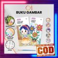 AI-A56 Buku Mewarnai Watercolor Book Coloring Edukasi Anak / Buku Gambar Mewarnai Buku Lukis Cat Air Set Free Kuas. 