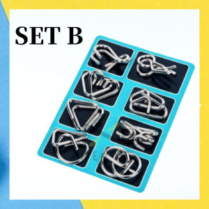 Metal Steel Puzzle Set Early Learning IQ EQ Brain training Mind Brain Teaser Puzzles Game