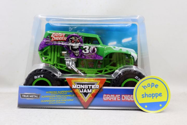 Monster Jam Grave Digger 30th Anniversary Skala 24 Monster Truck Original  Spin Master Lazada Indonesia