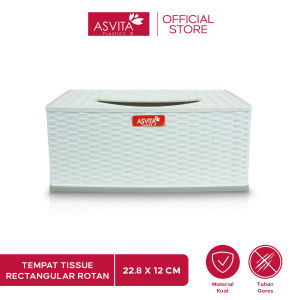 ASVITA Tempat Tisu Rotan Persegi Panjang Rectangular Minimalis Tissue Box TB 082