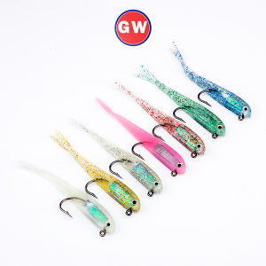 1Pcs Soft Lure 7cm/6g Split Tail Lead Fish Swimbaits With Hooks Silicone Artificial Fishing Bait For Saltwater