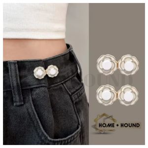 HOME+HOUND stock no. 039 Womens Flower Brooches Waist Buckle Adjustable Pins Skirt Pants Jeans Metal Clip Brooch Set Clothing Accessories