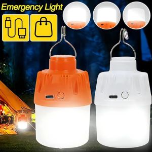 DOHOHO with Metal Hooks Camping LED Lights Type-C Rechargeable Street Lighting Portable USB Electric Lamp Outdoor