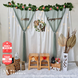 Dekorasi Backdrop Lamaran Nikahan Aqiqah Background Bekdrop Paket Mulia A