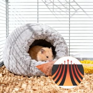 POPETPOP Small Reptile Heating Pad USB Hamster Heat Mat for Rabbits and Small Animals Winter Thermal Insulation Mat Lightweight Portable SafeHeating Pad 5.51X5.51In