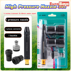 E.B. High Pressure Nozzle Garden Hose Spray Nozzle Jet Water Pressure Power Spray Nozzle Carwash Set