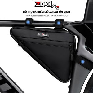 ZDK S2-Túi Tam Giác Treo Khung Sườn Xe Đạp Thể Thao Vải Da Simili Kháng Nước Form Chuẩn Dày Dặn Cao Cấp