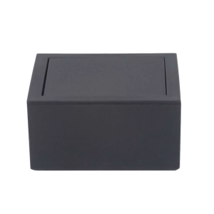 Flip Cover Rotating Cufflinks Box Black Plastic Velvet Display Box for Birthday Valentine Day Mothers Day