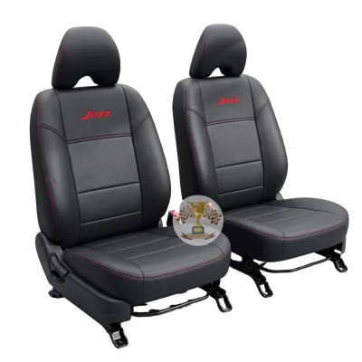 ชุดหุ้มเบาะ Honda JAZZ 2003 - 2007 หน้าหลัง เบาะหลังพับแยกได้ ตรงรุ่น เข้ารูป [ทั้งคัน] สี ดำด้ายแดง ฮอนด้า แจ๊ส HONDA jazz หุ้มบาะ หุ้มเบาะรถยนต์ หนังอย่างดี ครบชุด หุ้มเต็ม เบาะ รถยนต์ เบาะรถ 5D
