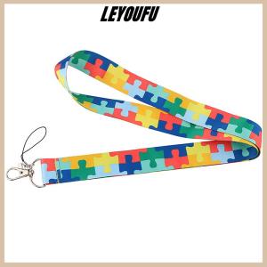 LEYOUFU Tự kỷ Mê Cung phim hoạt hình dây buộc điện thoại dễ thương Dây Móc Khóa thẻ ID điện thoại di động huy hiệu vòng chìa khóa Phụ kiện dây đeo cổ