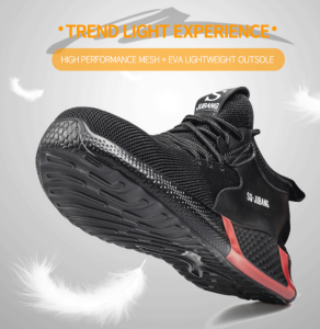 QINHUIZE Safety Shoes Mens Steel Toe Cap Smash-resistant Puncture-proof Construction Site Shoes Steel Toe Cap Safety Shoes Work Protection Safety Boots