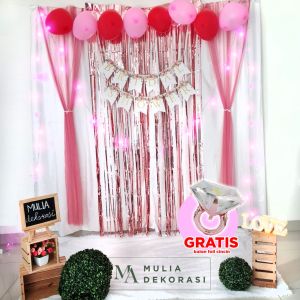 Dekorasi Backdrop Bridal Shower Background Bekdrop Bride To Be Paket Mulia Bridal Shower 1
