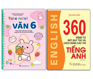 sách - combo 2c TAKE NOTE! Văn 6 (không lò xo) và 360 động từ bất quy tắc (ko màu)
