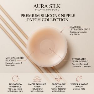 Boxera Queens Secret Breast Sticker Breathable Nipple Covers Women Reusable Nipple Pad Invisible Adhesive Silicone Nipple Penutup Payudara Bra Alternatif Nipple Sticker Kalis Air Tahan Peluh 自粘乳贴隐形乳贴 ABS