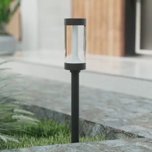 Solar Garden Stake Lights LED Lawn Pathway Light Black Outdoor Decorative Lamp