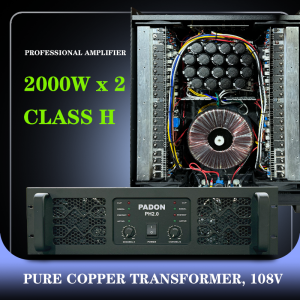 BEIJI PH2.0 Professional amplifier two channels 2000W high-power 8 ohms Pure copper transformer