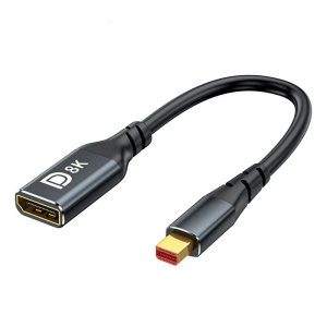 8K Mini DisplayPort to DisplayPort Cable Adapter Bi-directional DisplayPort Female Extension Cord Converters for Laptop