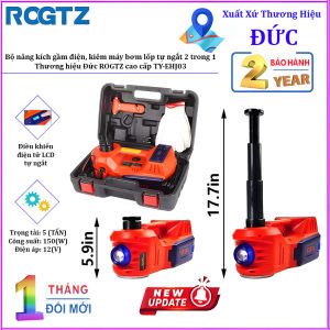 Bộ nâng kích gầm điện kiêm máy bơm lốp tự ngắt 2 trong 1. Thương hiệu Đức ROGTZ cao cấp TY-EHJ03
