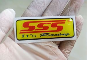 Stiker SSS Racing logo sticker timbul motor