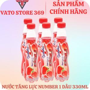 Nước tăng lực NUMBER 1 dâu chai 330ml