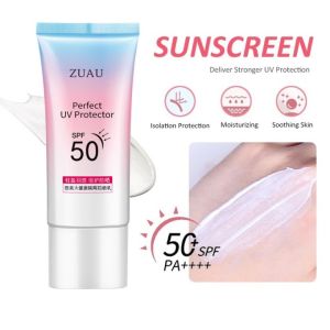 ZUAU Whitening Sunscreen for Face and Body SPF50+ Sunblock Skin UV Protective Cream Anti-UV Anti-Aging Oil-control Anti-spot Moisturizing Brightening Sun Cream Suitable for All Skin Types