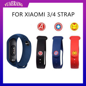VUAERANG Suitable for Xiaomi Miband 4/3 Movie Hero Sport Strap Silicone Wrist Strap with Color Printing Aluminum Buckle Bracelet Accessories