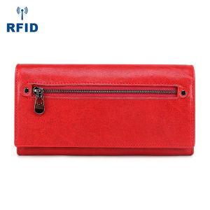 Smart King New RFID Long Wallet Purse For Women Girls Genuine Cow Leather Fashion Clutch Bags Handbag