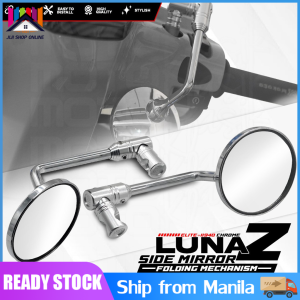 MOKOTO ELITE LUNA Z FOLDING MECHANISM SIDE MIRROR ELITE-11940 CHROME FOLDABLE REAR VIEW MIRROR UNIVERSAL FOR MOTORCYCLE