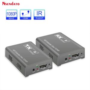 150m 1080P HDMI-Compatible IR Extender over TCP IP Cat5e/6 Rj45 HD audio Transmitter Receiver Network Extensor Extender For TV