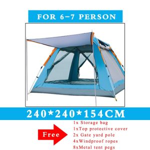 Tent Automatic tent 4/6/8 people Waterproof and sun Proof Tent Portable Foldable Camping Family Tent