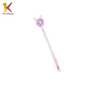 Satu Keluarga Pulpen Gel Bunny 0.5mm A90 Pena Kupu Motif Payet Gliter Ink Gel Pena Gel Pastel Alat