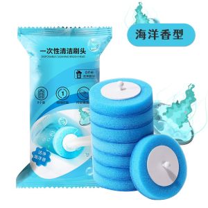 Disposable Toilet Brush Wall-Mounted Toilet Cleaning Tools with Holder for Bathroom Cleaning