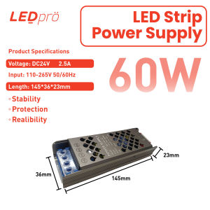 LED PRO 24V 60W 100W 200W Driver for 24V COB LED Strip Light