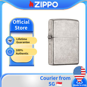 Zippo Antique Silver Plate Classic Windproof Pocket Lighter |Zippo 121FB( Lighter Without Fuel Inside )
