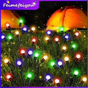 Solar Garden Lights Starburst Swaying When Wind Blows Solar Lights Outdoor Waterproof Decorative Light Christmas Decorate Lamps for Yard Patio Pathway Decoration