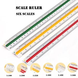 PRIMEPICKGLOBAL 30CM Design Ruler Drafting Tool Stationery Technical Ruler Scale Ruler Triangular Ruler Architect Engineer
