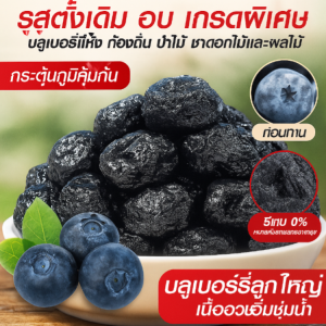 🔥อันดับ1🔥บลูเบอร์รี่อบแห้งเกรดพรีเมียมไม่มีน้ำตาล บลูเบอรี่นำเข้า เกรดพรีเมี่ยม ล๊อตใหม่ อบธรรมชาติ ไม่ใส่น้ำตาล พร้อมทาน 100%หวานธรรมชาติ 0สารกันบูด โภชนาการสูง 0ไขมัน อุดมไปด้วยสารอาหาร ผู้ชายและผู้หญิง