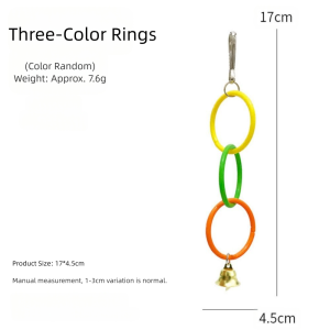 GTRBFDS Plastic Bird Swing Toys Colorful Relieve Boredom Parrot Climbing Ring Creative With Bell Bird Exercise Play Toy Birdcage Accessories
